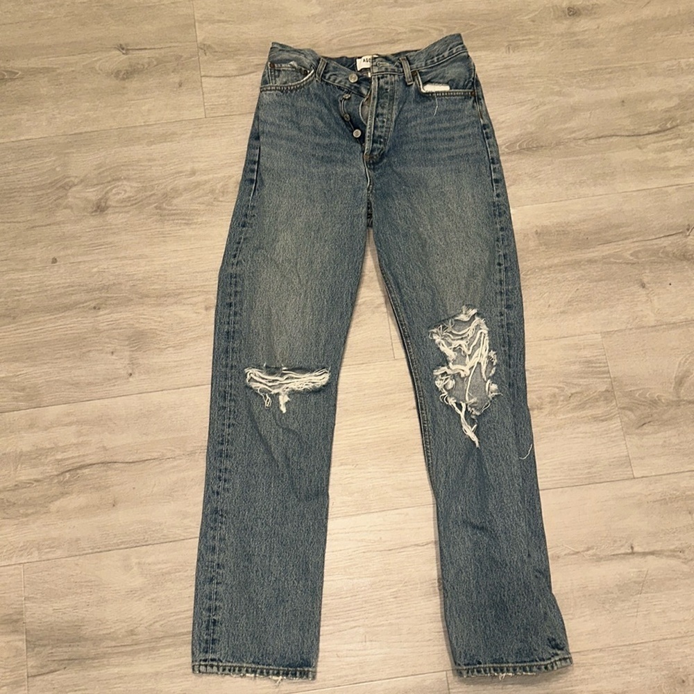 AGOLDE Distressed mid rise jeans - Picture 2 of 8